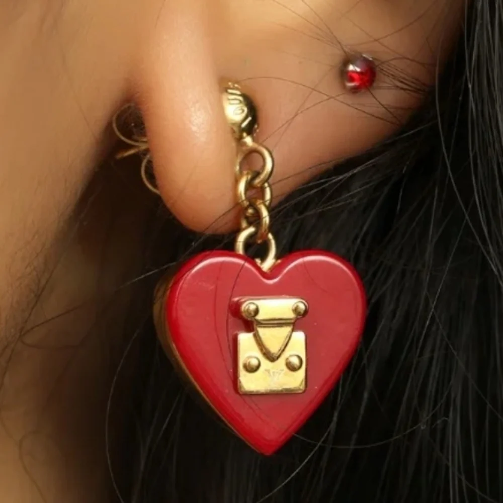 Louis Vuitton Sweet Monogram Heart Drop Earrings M68790